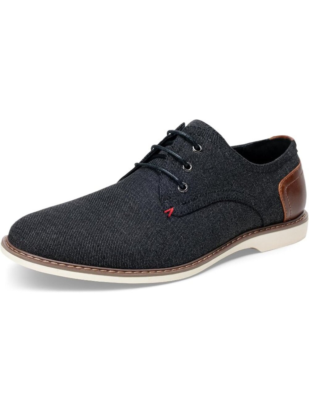 Men's Canvas Black 100% Synthetic Retro Oxfords Business Casual Dress Shoes